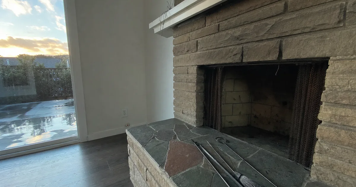 A Living Room Fireplace in Laguna Hills, CA