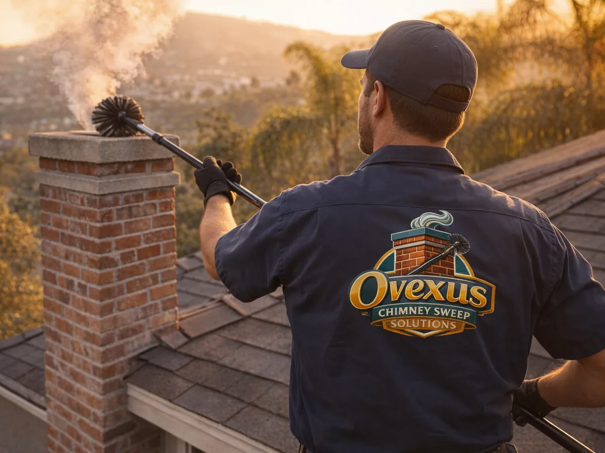 chimney sweep technician on the job in Laguna Hills, CA